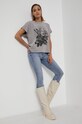 T-shirt bawełniany damski z kolekcji The Witcher szary RW21.TSD856 szary RW21