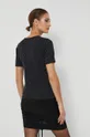 T-shirt damski z aplikacjami czarny 95 % Bawełna, 5 % Elastan