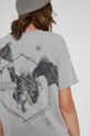 T-shirt bawełniany damski z kolekcji Harrego Pottera szary Damski