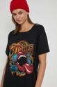 czarny T-shirt bawełniany z nadrukiem The Rolling Stones czarny