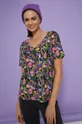 multicolor T-shirt bawełniany damski z kolekcji Design by Śliwka Nałęczowska