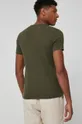 T-shirt bawełniany męski z guzikami zielony  100 % Bawełna