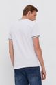 T-shirt męski slim w drobny wzór biały 98 % Bawełna, 2 % Elastan