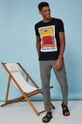 czarny T-shirt męski z bawełny organicznej by Ewelina Gąska, Summer Posters czarny Męski
