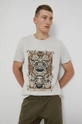 szary T-shirt bawełniany Barong Mask szary Męski