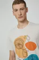 szary T-shirt męski z bawełny organicznej by Kinga Czaplicka Grafika Polska szary