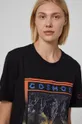 T-shirt unisex bawełniany z nadrukiem czarny