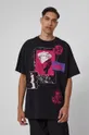 T-shirt unisex bawełniany z nadrukiem czarny <p>100 % Bawełna</p>