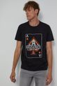 grafitowy T-shirt bawełniany męski z nadrukiem Aerosmith szary
