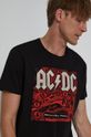 T-shirt bawełniany męski z nadrukiem AC/DC czarny