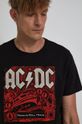 T-shirt bawełniany męski z nadrukiem AC/DC czarny
