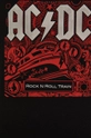 T-shirt bawełniany męski z nadrukiem AC/DC czarny