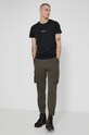 T-shirt bawełniany z nadrukiem czarny RW21.TSM507 czarny RW21