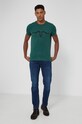 T-shirt męski z bawełny organicznej zielony RW21.TSM801 zielony RW21