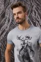szary T-shirt bawełniany męski z kolekcji The Witcher szary Męski