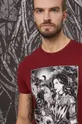 bordowy T-shirt bawełniany męski z kolekcji The Witcher bordowy