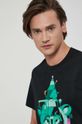 czarny T-shirt bawełniany z kolekcji Deer Santa by Bartek Bojarczuk czarny