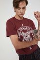 kasztanowy T-shirt bawełniany z kolekcji Harrego Pottera bordowy Męski