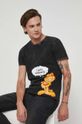 czarny T-shirt bawełniany męski Garfield czarny Męski