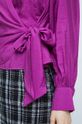 Bluzka damska z wiązaniem kolor różowy Damski