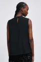 Bluzka damska z koronkowymi wstawkami kolor czarny Materiał zasadniczy: 83 % Wiskoza, 17 % Poliamid, Inne materiały: 100 % Poliester