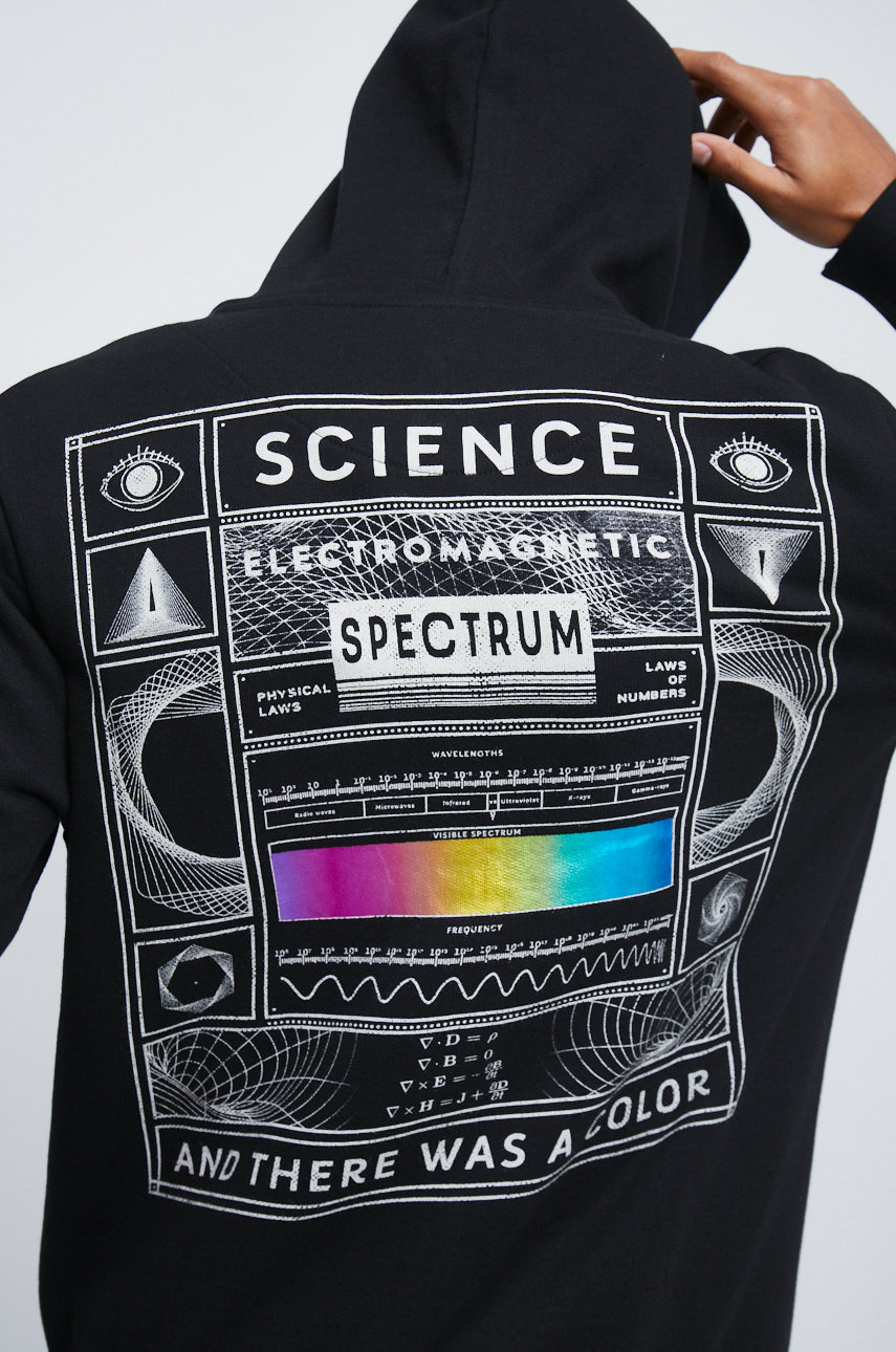 Bluza bawełniana męska z kolekcji Science czarna 100 % Bawełna