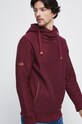 Bluza męska z kapturem kolor bordowy bordowy RW22.BLM706