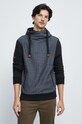 Bluza męska z kapturem kolor czarny czarny RW22.BLM706