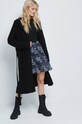 Longsleeve bawełniany damski prążkowany z domieszką elastanu czarny RW22.BUD401 czarny RW22