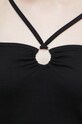 Longsleeve bawełniany damski gładki z domieszką elastanu czarny RW22.BUD501