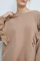 Bluza damska gładka kolor beżowy Damski