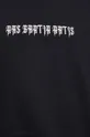 Bavlnené tričko s dlhým rukávom pánske s potlačou čierna farba Pánsky
