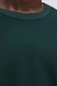 Bavlnené tričko s dlhým rukávom pánske z hladkej látky zelená farba Pánsky