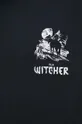 Bavlnené tričko s dlhým rukávom pánske z kolekcie The Witcher x Medicine čierna farba Pánsky