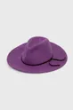 Vlnený klobúk Medicine fialová