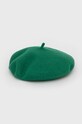 Akcesoria Beret wełniany damski zielony RW22.CAD304 zielony