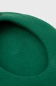 Beret wełniany damski zielony zielony RW22.CAD304