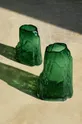 zelená Dekoratívna váza zo skla zelená farba Unisex