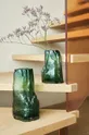 zelená Dekoratívna váza zo skla zelená farba