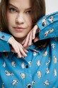 Koszula damska wzorzysta turkusowa RW22.KDD050 turkusowy