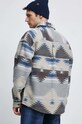 Odzież Koszula z domieszką wełny męska z kołnierzykiem klasycznym kolor multicolor RW22.KDM901 multicolor