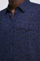 Bavlnená košeľa pánska s klasickým golierom tmavomodrá farba tmavomodrá