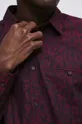 Bavlnená košeľa pánska s klasickým golierom bordová farba burgundské