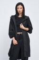 Kabát dámsky z hladkej látky RW22.KPD100 čierna RW22