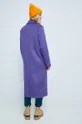 Kabát s prímesou vlny dámsky fialová farba  Základná látka: 80% Polyester, 20% Vlna Podšívka: 100% Polyester