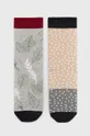 multicolor Skarpetki damskie bawełniane wzorzyste (2-pack) multicolor Damski
