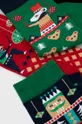 Ponožky dámske bavlnené s vianočným vzorom (3-pack)  75% Bavlna, 23% Polyamid, 2% Elastan