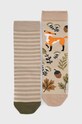 Skarpetki bawełniane damskie z lisem (2-pack) skarpetki długie multicolor RW22.LGD805