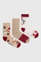 viacfarebná Ponožky dámske bavlnené so vzorom (3-pack) Dámsky