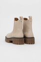 Obuwie Botki na platformie ze skóry ekologicznej beżowe RW22.OBD406 beżowy